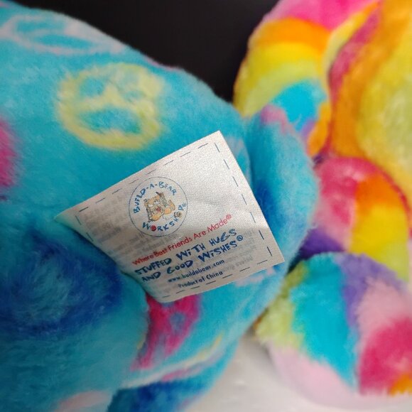 3 Rainbow/Peace Sign Build A Bear Bear's - Picture 5 of 12